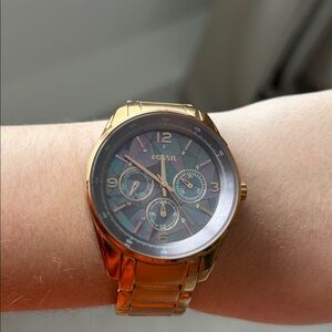 Fossil Rose Gold Chronograph Watch